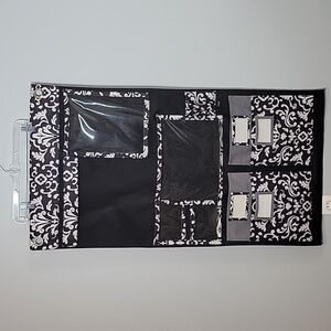 41x22" Thirty One large wall organizer office black floral